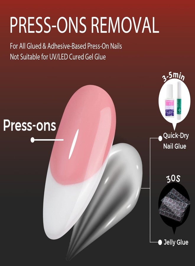 Glamonade Press on Nail Glue Remover: Pinpoint Fake Nails & Artificial Nail Tips Liquid Non-Acetone Nails Glue Remover Not for UV Gel - Needle Tip - Image 4